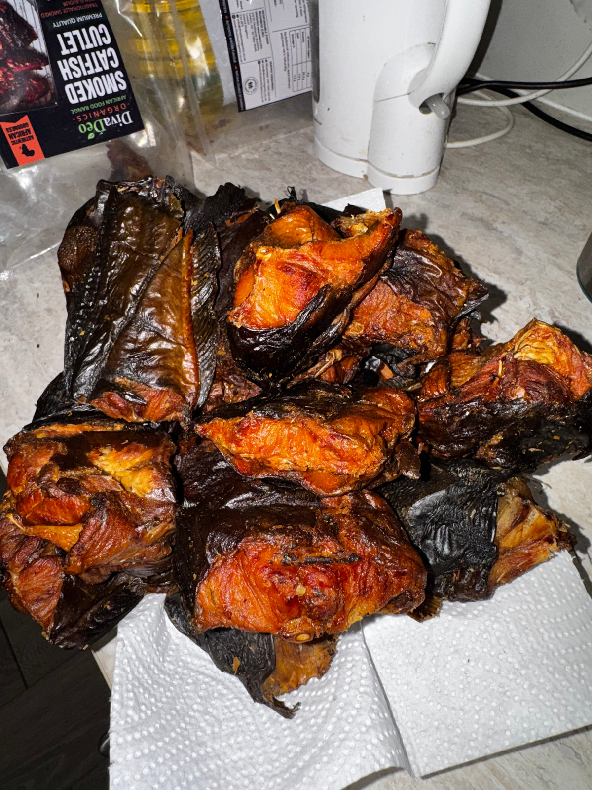🐟 Smoked Catfish – 250g 4-6Pieces