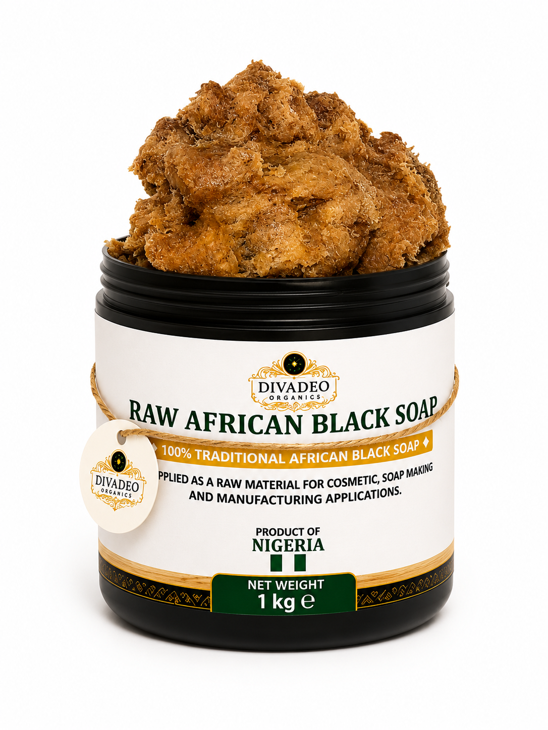 Raw African Black Soap | 100% Traditional & Natural | DivaDeo Organics