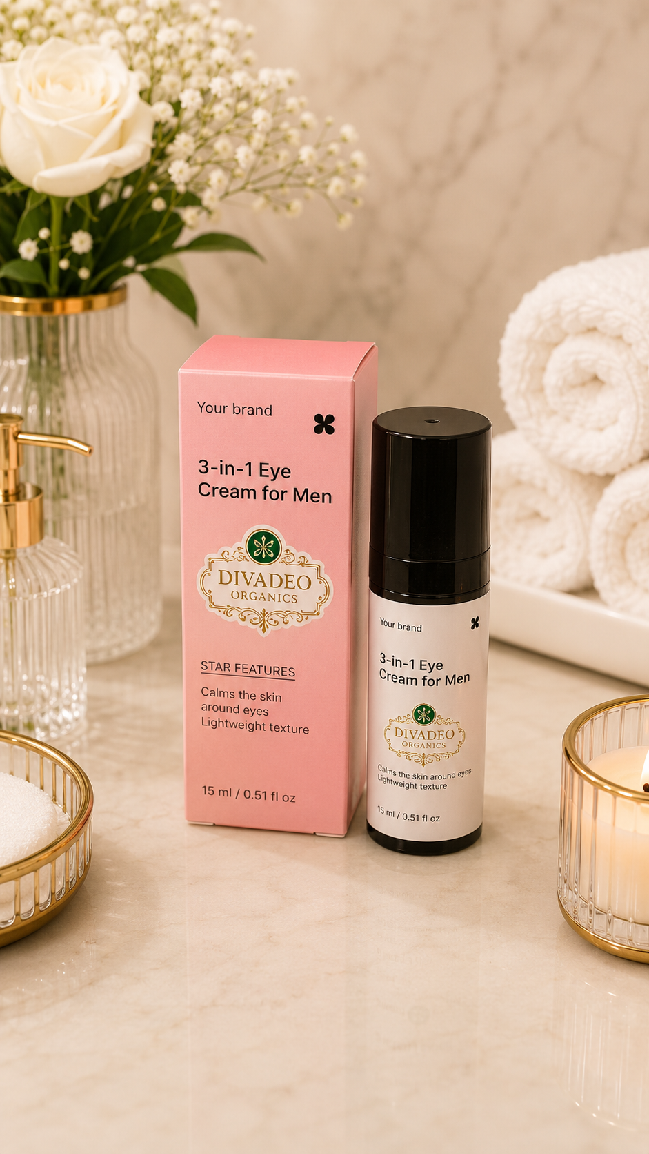 3-in-1 Eye Cream for Men
Volume 15 ml / 0.51 fl oz