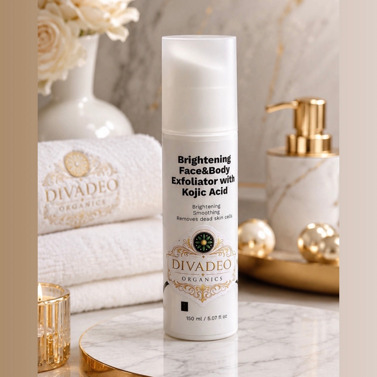 Brightening Face&Body Exfoliator with Kojic Acid Volume 150 ml / 5.07 fl oz